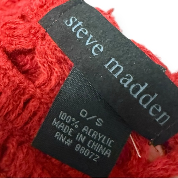 Steve Madden Deep Red Knit Scarf - Picture 4 of 4